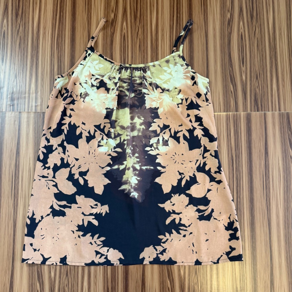 Cabi Floral Cami Sz S Brown Black 553 Earth-Tone Feminine Whimsigoth Romantic